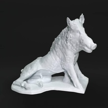 yaban domuzu oturmuş tarama hayvan Yunan Roma heykel vahşi url 3dscan av efsane culturalheritage 3d print model - Mito3D
