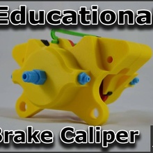 educational brake caliper education car fast race racing automotive 3d print model - Mito3D