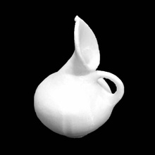 pottery jug upturned leaf-shaped spout scan 3d print model - Mito3D