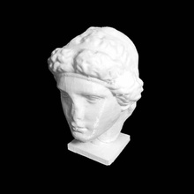 verschleierter weiblicher Kopf Athener Grab stelai scan 3d print model - Mito3D