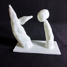 pair lovers playing almond blossoms scan abstract 3d print model - Mito3D