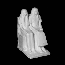 seated statue maya meryt scan 3d print model - Mito3D