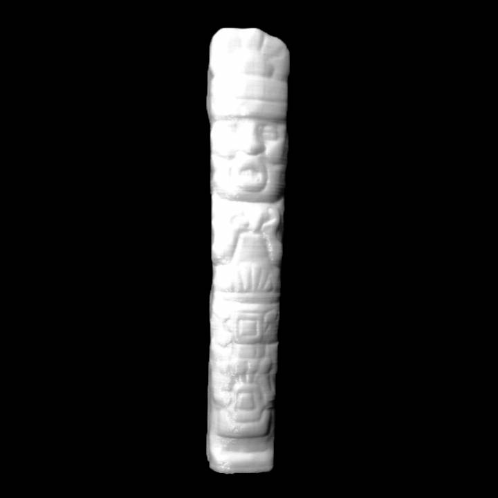 jade barra pectoral estatuilla sentado regla scan antiguo decoración 3D print model - Mito3D