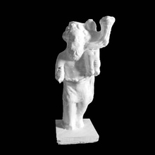 huile jar lekythos forme papposilenos tenue bébé dionysos numérisation antique objet 3d print model - Mito3D