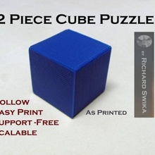 2 peças quebra cabeça cubo brinquedos games 2piececubepuzzle richard swika 3d print model - Mito3D