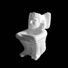 stone seated figure xiuhtecuhtli scan ancient man object 3d print model - Mito3D