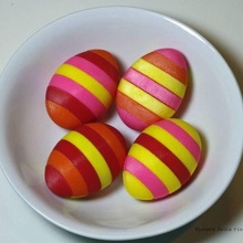 easter egg stripes & garden festive colourful bright 3d print model - Mito3D