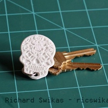sugar skull key ring fashion & accessories accessory keyring 3d print model - Mito3D