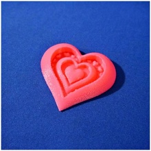 triplo coração inserção fan art amor motivo richard swika 3d print model - Mito3D