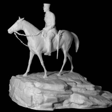 maresciallo campo douglas haig 1st earl scansione animale uomo monumento 3d print model - Mito3D