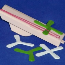 mini boomerangs & launcher toys games boomerang 3d print model - Mito3D