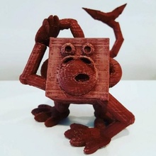 scimmia 3dblockzoo giochi giocattoli semplice zoo tinkercad 3d print model - Mito3D