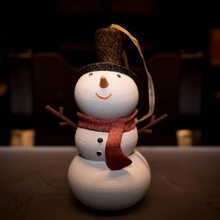 snowman christmas ornament & garden christmasornament 3d print model - Mito3D