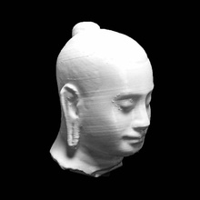 jayavarman vii scansione antichi busto testa uomo 3d print model - Mito3D