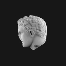 head youth scan greek attic 3d print model - Mito3D