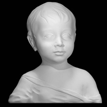 bust child scan sculpture plaster cast 3d print model - Mito3D