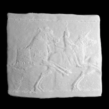 rider horses scan ancient architecture relief 3d print model - Mito3D