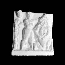 perseus killing medusa scan ancient architecture relief 3d print model - Mito3D
