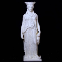standing woman scan greek hair roman sculpture 3dprint 3dscan culturalheritage spouse flowercrown 3d print model - Mito3D