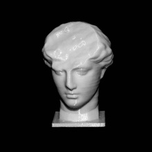 head goddess scan ancient face woman 3d print model - Mito3D