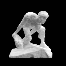 paralelepípedos arma proletariado scan homem escultura bronze modernista 3d print model - Mito3D