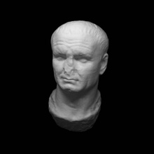 head marble statue vespasian scan man 3d print model - Mito3D