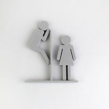 WC Schild Garten Bad sign bathroomdecoration 3d print model - Mito3D