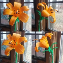 büyük lily çiçek dekorasyon bahçe zanaat 3d print model - Mito3D