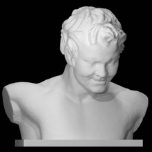 fauno vienne scan busto hombre 3d print model - Mito3D