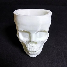 cráneo cabeza jardín titular café copa té bebidas homedecor 3d print model - Mito3D