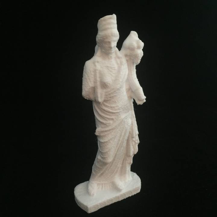 tyche scan goddess greek mythology woman destiny 3dprint 3dscan myth rudder culturalheritage standing chiton luck 3D print model - Mito3D