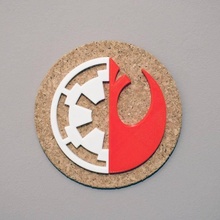 l'empire rebelles fan art logo rouge étoiles starwars blanc guerres rogueone liège 3d print model - Mito3D