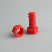 screw test & garden nut spareparts threadedshaft 3d print model - Mito3D