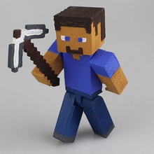 articulated steve minecraft fan art download free stl doll game games gaming nerd character 3dprinted mojang 3dprinting freedownload indiegame sandbox 3d print model - Mito3D