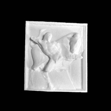 alto relevo hércules captura touro creta scan antiga animais arquitetura socorro 3d print model - Mito3D