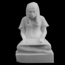 haremhab scribe king met ny scan egypt sculpture stone tutankhamun 3d print model - Mito3D