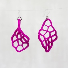 twisty voronoi earrings jewellery 3d print model - Mito3D