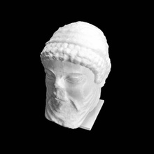 head bearded deity scan bust man 3d print model - Mito3D
