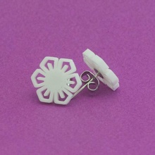 stud earrings snowflake 6 jewellery christmas winter xmas snow snowflakes 3d printing printed 3d print model - Mito3D
