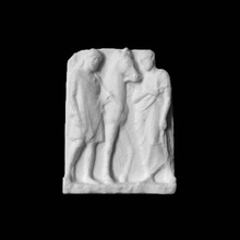 grave stele athenian horseman scan ancient animal architecture relief 3d print model - Mito3D