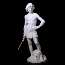 david goliaths head scan greek man sculpture sword 3dprint 3dscan standing asiaminor goliath 3d print model - Mito3D