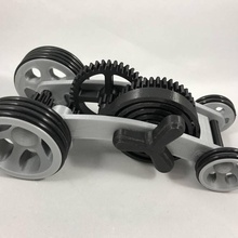 doble resorte motor chasis rodante juegos juguetes coche juguete vehículo windup 3d print model - Mito3D