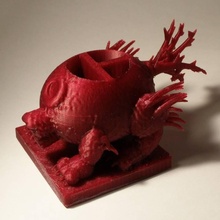 ojos lobo elemento soporte jardín titular animal criatura monster escultura estacionaria 3d print model - Mito3D