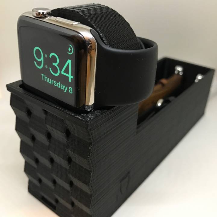 apple assistir stand banda titular gadgets aparelhos eletrônicos dock relógio carregador applewatch bandas 3D print model - Mito3D