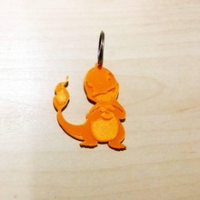 charmander catena chiave moda accessori fascino carino gioco regalo keychain pokemon red semplice arancione motorino avviamento gameboy nitendo 3d print model - Mito3D