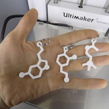 3 beloved chemicals - keyrings jewellery keychain keyring serotonin dopamine acetylcholine 3d print model - Mito3D