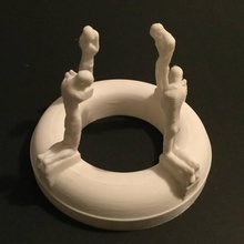 fountain kneeling youths scan 3d print model - Mito3D