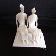 king & queen scan man woman bench fullbody 3d print model - Mito3D