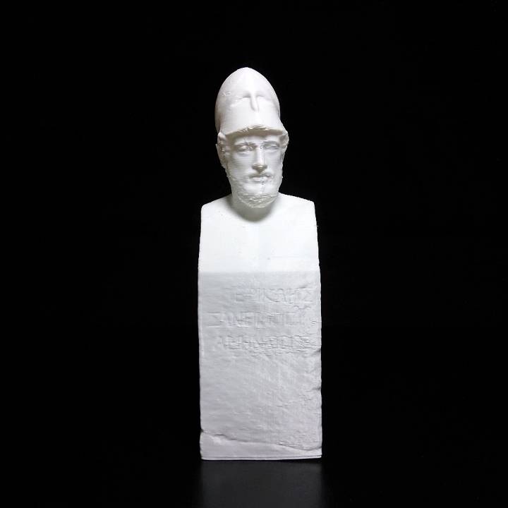 herm pericles scan hombre guerrero pecho 3D print model - Mito3D