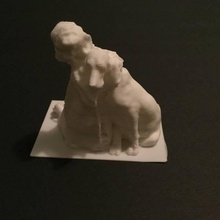 fille chien numérisation jeune fullbody 3d print model - Mito3D
